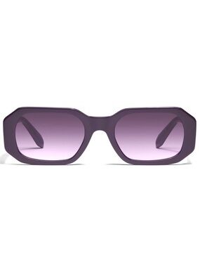 QUAY Hyped Up Sunglasses Amethyst Purple Frame Dark Amethyst Gradient Lens NWT